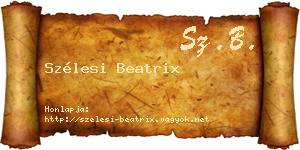 Szélesi Beatrix névjegykártya